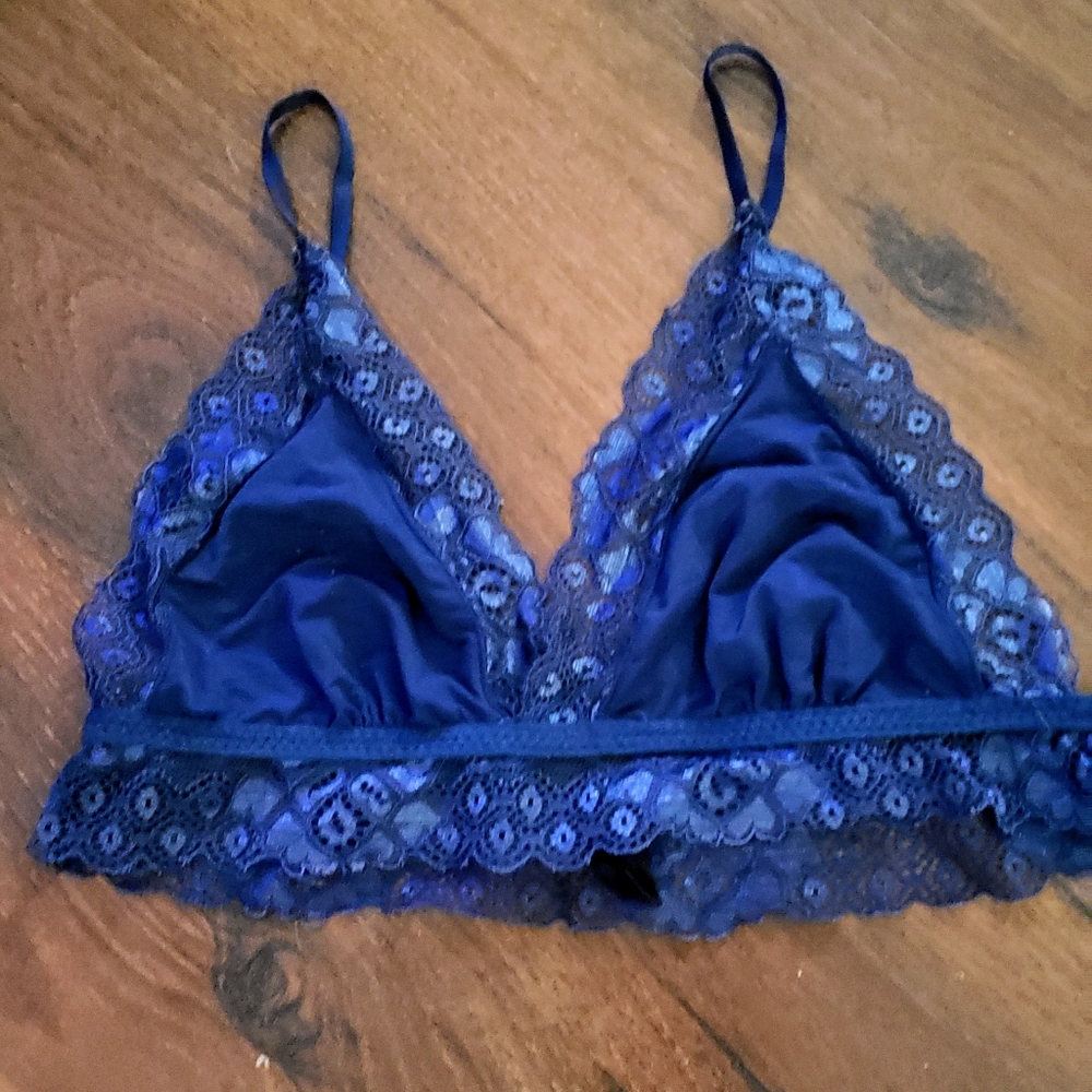 Navy Blue Bralette Size Small w/ Adjustable Straps